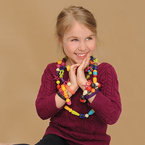 B. toys – Pop Arty! 150 Pcs- Jewlery Making Kit- Creative Pop Snap Bead Set for Kids –DIY Craft Jewelry Making Kit –Necklaces, Rings, Bracelets – 4 B. toys