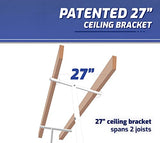 SafeRacks 4x8 Overhead Garage Storage Rack Heavy Duty - White (18"-33") - Holds 600 lb SafeRacks