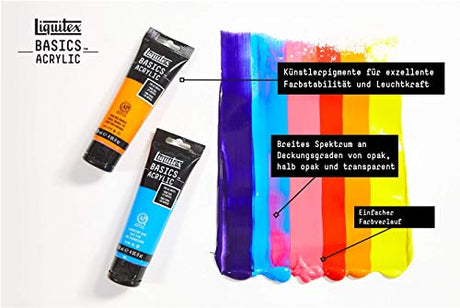 Liquitex BASICS Acrylic Paint, 118ml (4-oz) Tube, Iridescent White Liquitex