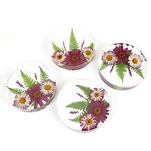 RESINWORLD Deep Coaster Molds, Round Coaster Resin Molds, Small Coaster Silicone Molds for Resin Casting, for Flower Bouquet Preservation