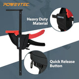 POWERTEC 2 PK Tracksaw Track Guide Rail Clamp, 8-3/4 Inch Quick Release Clamps for Circular Saw Guide Rail System, Woodworking, 71423 POWERTEC