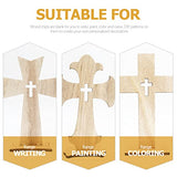 SEWACC 30pcs Unfinished Wood Cross Cutout Blank Wood Cross Pieces Table Signs for DIY Art Crafts Projects School Church Home Decoration SEWACC