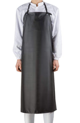 ETBOL Chemical Resistant Vinyl Apron - Black Plus Size Unisex PVC Aprons for Dishwashing,Dog Grooming,Gardening,Fish Cleaning,Lab Work ETBOL