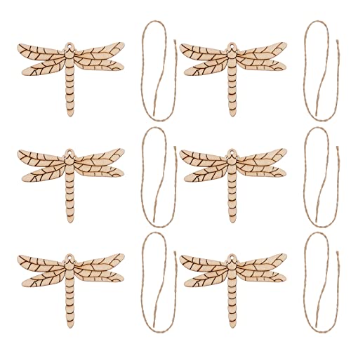 Sewroro Unfinished Wood Crafts 50pcs Unfinished Wooden Dragonfly Unfinished Wood Cutouts Blank Wooden Paint Crafts Home Decoration Craft Project Wood Sewroro