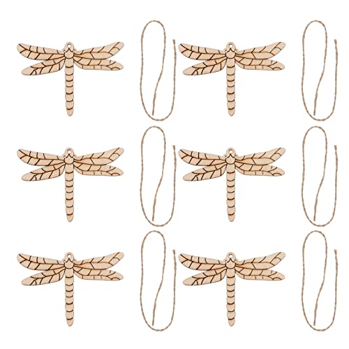 Sewroro Unfinished Wood Crafts 50pcs Unfinished Wooden Dragonfly Unfinished Wood Cutouts Blank Wooden Paint Crafts Home Decoration Craft Project Wood - WoodArtSupply