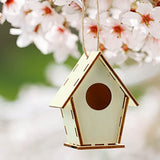 Wooden Birdhouse Craft Kits for Kids to Build, 4 Shapes Wooden Unfinished Bird House with Watercolor Pen and Butterfly Sticker for Boy Girl Children Outus