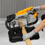 Hoteche Portable Band Saw 10-Amp 5-Inch Cutting Capacity Variable Speed Compact Band Saw with Stand for Woodworking and Metalworking Hoteche