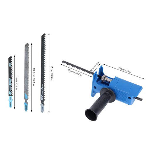 Electric Drill Reciprocating Saw Adapter, Portable Drill to Reciprocating Saw Conversion Kit, Ergonomic Handle Reciprocating Saw Adapter Set Jig for Yosoo Health Gear
