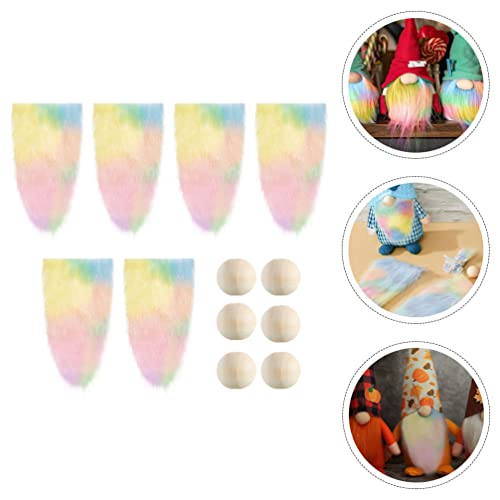 Ciieeo Precut Gnome Beard Handmade Dwarf Beard 1 Set Gnomes Faux Beard Wood Gnomes Bead Gnomes Bread and Bead Crafting Gnomes Supplies Shaggy Fur Ciieeo