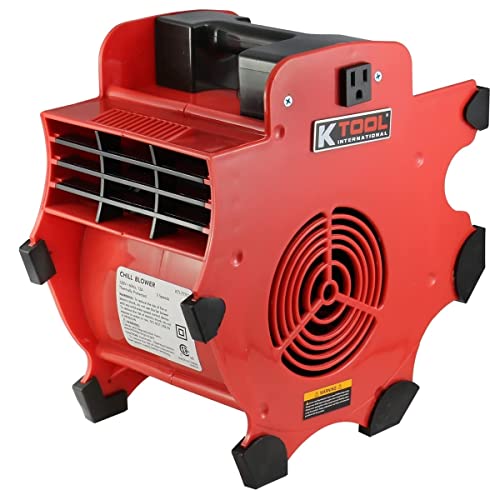 K Tool International 77700; Big Chill Workforce Blower, 3 Speed Motor with Built-in Overload Protection, 4 Angle Position, Indoor and Outdoor Use, K Tool International