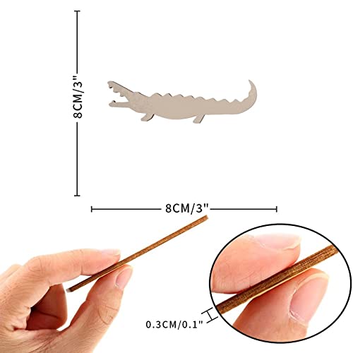 Alligator Wood Craft Unfinished Wooden Cutout Art DIY Wood Sign Inspirational Wall Plaque Classic Wood Home Wall Decor for Indoor Holiday Home Arupkeer
