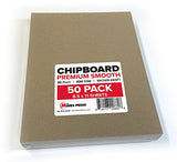 Chipboard Sheets 8.5 x 11 inch - 50 Sheets of 30 Point Brown Kraft Paper Board Compatible with Cricut Machine WoodArtSupply
