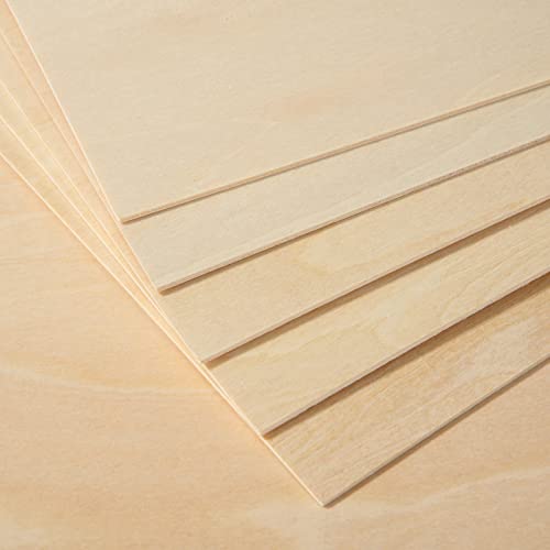 DAJAVE 25 Pack 8x12 Inch Basswood Sheets, 1/16 Inch Thin Craft Plywood Sheets, Unfinished Wood Sheets for Crafts, DIY Wood Arts, Model Making, Wood DAJAVE