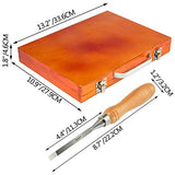 Mophorn Wood Chisel Sets 12pcs，Wood Carving Hand Chisel 3-3/4Inch Blade Length,Woodworking Chisels with Red Eucalyptus Handle,Wood Tool Box,for Wood Mophorn