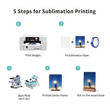 PYD Life 4 Pack Sublimation Acrylic Photo Frames Blanks 6" x 8" with Warm Color Light LED,White Rectangle Photo Frames with Wood Stand for Heat Press PYD Life