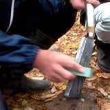 KAKURI Sickle Sharpening Stone Handheld Pocket Size, Garden Tool Sharpener, Small Whetstone Shaepening Tool for Sickle, Hoe, Weeder, Nata hatchet KAKURI