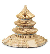 Puzzled 3D Puzzle Temple of Heaven Wood Craft Construction Model Kit, Educational DIY Wooden Toy Assemble Model Unfinished Crafting Hobby Puzzle to Puzzled