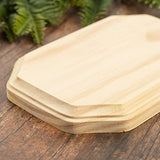 Pack of 4 Unfinished Wood Beveled Edge French Rectangle Plaques from Factory Direct Craft - Blank Wooden Rectangle Signs for DIY Crafts and Projects Factory Direct Craft