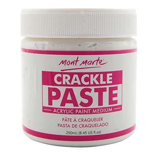 Mont Marte Crackle Paste Premium 8.45 US fl.oz (250ml) Tub for Texture Painting Effect with Opaque Finish, Ideal for a Range of Surfaces - WoodArtSupply