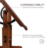 MEEDEN Extra Large Wood Drafting Table, 30" x 42" Artist Drawing Table Desk, Craft Table with Height Adjustable, Enlarge Tilting Tabletop, Art Desk MEEDEN