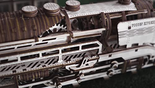 3D Wooden Train Model Kit for Adults – Elegant Laser Cut Mechanical Puzzle by WOODEN.CITY WOODEN.CITY