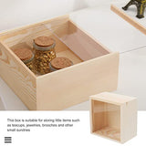 TEHAUX Wooden Crates Unfinished Unfinished Wood Boxes, 12 * 12 * 8cm Wooden Box Case Collectible Crafts Jewelry Storage Organizer with Clear Lid for TEHAUX
