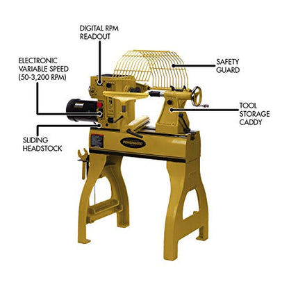 Powermatic 20" x 20" Woodworking Lathe, 2 HP, 1Ph 220V (2020B) - WoodArtSupply