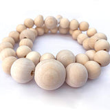 FXSALE 1000pcs 10mm Wood Beads Unfinished Natural Wooden Spacer Beads Round Ball Wood Loose Beads for DIY Craft Jewelry Bracelet Necklace Making FXSALE