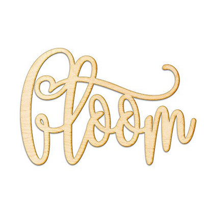 Woodums Bloom Wood Sign Hello Décor Wall Art for Gallery Wall - Unfinished 12" Wide x 8" Tall