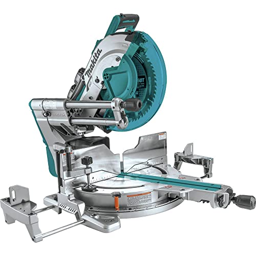 Makita XSL08PT 18V x2 LXT Lithium-Ion (36V) Brushless Cordless 12" Dual-Bevel Sliding Compound Miter Saw Kit, AWS Capable & Laser (5.0Ah) Makita