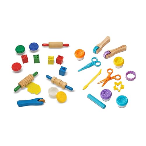 Melissa & Doug Clay Play Activity Set - With Sculpting Tools and 8 Tubs of Modeling Dough - Arts And Crafts For Kids, Clay Kits For Ages 3+ Melissa & Doug