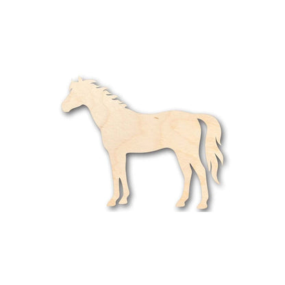 Unfinished Wood Horse Shape - Sport - Farm Animal - Craft - up to 24" DIY 24" / 1/8" - WoodArtSupply