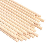 KTOJOY 25PCS Dowel Rods Wood Sticks Wooden Dowel Rods - 1/4 x 12 Inch Precut Dowels for Crafting, Hardwood Dowel Rod Assortment, Wooden Rod Sticks KTOJOY