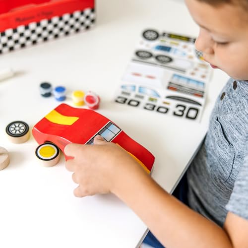 Melissa & Doug Decorate-Your-Own Wooden Race Car Craft Kit - WoodArtSupply