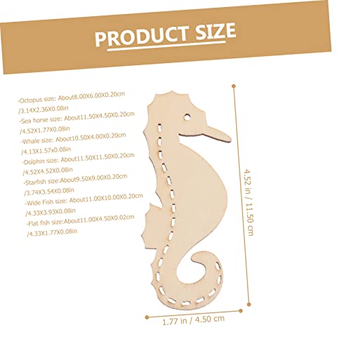 Anneome 70pcs Marine Animal Wood Chips Unfinished Wooden Slices Octopus Cutouts Unfinished Wooden Cutouts DIY Crafts Cutouts Wedding Decoration Wood Anneome