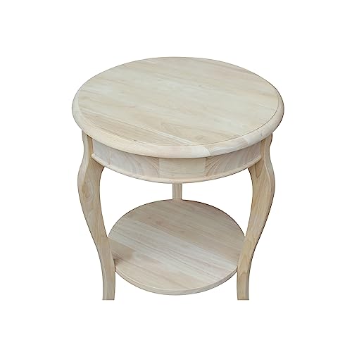 International Concepts Cambria Round End Table, Unfinished IC International Concepts