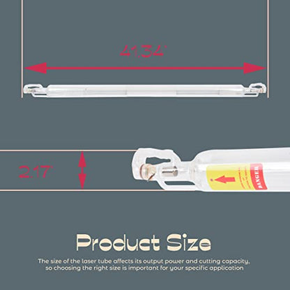 Doppy CO2 60W Laser Tube Length 1000mm with Metal Head (Peak 65W) with Coating for Laser Cutter Laser Engraving Cutting Machine - WoodArtSupply