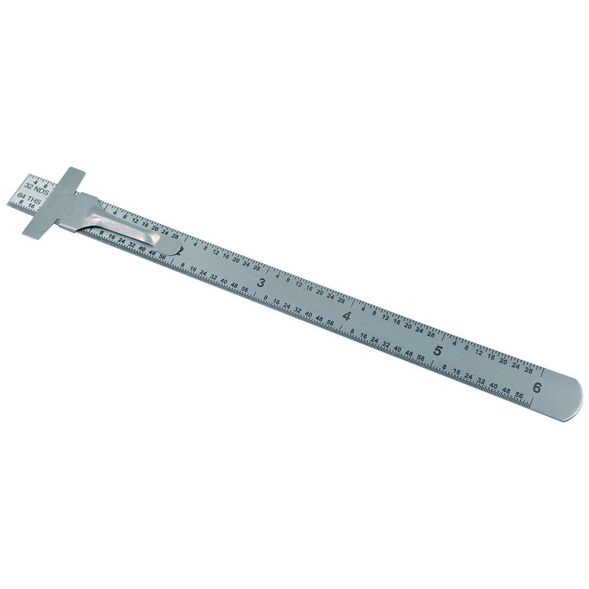 HHIP 7006-0003 6 X 15/32" Stainless Steel Ruler (32Nds, 64Ths, mm & 0.5Mm) HHIP