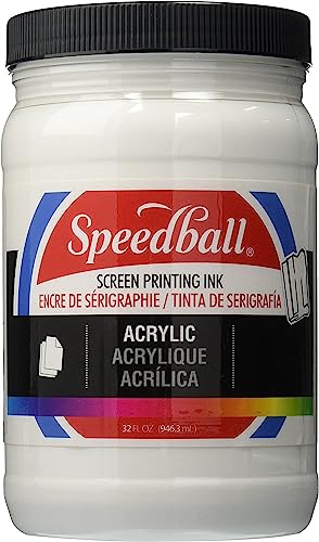 Speedball Acrylic Screen Printing Ink, 32-Ounce, White - WoodArtSupply