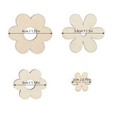 Unfinished Wood, 300 Pieces Unfinished Wood Crafts, Plum Unfinished Wooden Cutouts, Wooden Paint Crafts, Handcraft Grinding Flowers Chip for DIY HERCHR
