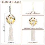 FREEBLOSS 4 Set DIY Macrame Christmas Ball Kit Macrame Christmas Ornaments Macrame Kit with Instructions for Beginners Macrame Hanging for Christmas FREEBLOSS