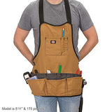 Dickies 16-Pocket Workshop Bib Apron, Durable Canvas Construction, Reinforced Edges, Adjustable Belt, Grey/Tan Dickies