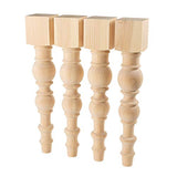 CAROLINA LEG CO. Modern Farmhouse Dining Table Legs - Unfinished - DIY Furniture - Turned Legs - Set of 4 - Dimensions: 5" x 29" CAROLINA LEG CO.