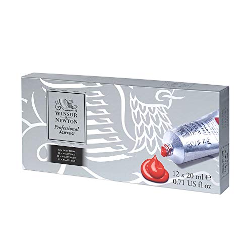 Winsor & Newton Artists' Acrylic Color 12-Tube Set, 20ml Winsor & Newton