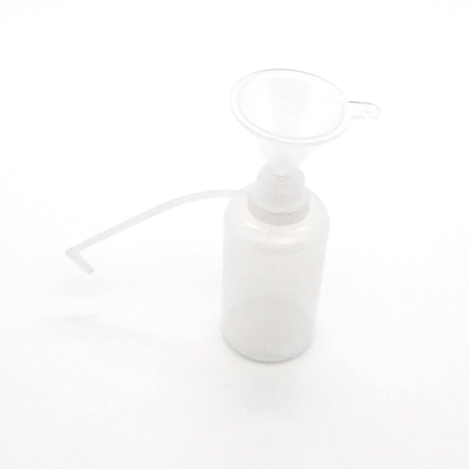 12 Pcs Precision Tip Applicator Bottles, MYYZMY 1 Ounce Translucent Glue Bottles, with 2 Mini Funnel, White Lids MYYZMY