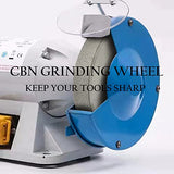 CAQUXIL CBN Grinding Wheel 6" Dia x 1" Wide, 1/2 inch Arbor, Sharpen High Speed Steel Cutting Tools, Diamond Grinding Wheel Grit #80 - WoodArtSupply