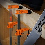 Jorgensen 2-Piece Steel Bar Clamp Set, Light Duty F-Clamp, 8-inch & 12-inch Jorgensen