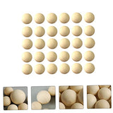 SEWACC 60PCS Wooden Beads Small Wooden Balls Wooden Balls for Crafts paintable Wooden no Hole Wood Beads Round Wood Balls Unfinished Wood Beads gnome SEWACC