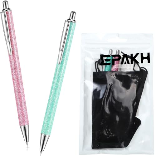 2 Pieces Weeding Pen Vinyl Pen Pin Weeding Tool Fine Point Weeding Tool Glitter Metal Vinyl Air Release or Car Puncturing Installation Retractable Epakh