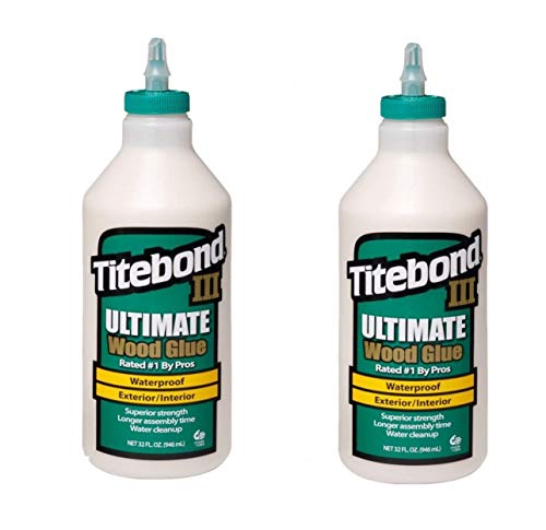 Titebond 1415 III Ultimate Wood Glue, 32-Ounce Bottle, 2 Pack WoodArtSupply